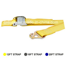 2′′ Logistic Cam Buckle Strap / Cargo Lashing Strap W/F Plate Trailer Hook